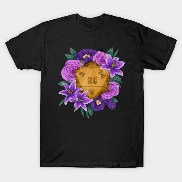 Purple D20 T-Shirt by WtfBugg